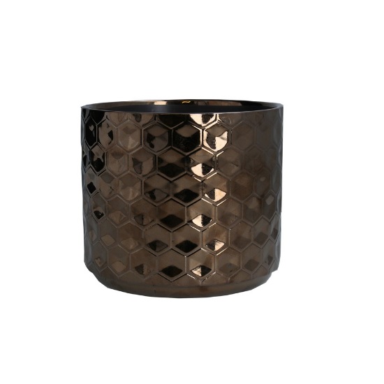 copper-honeycomb-ceramic-pot-cover-medium-by-gisela-graham
