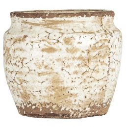 small-terracotta-pot-crackled-surface-white-sky-by-ib-laursen