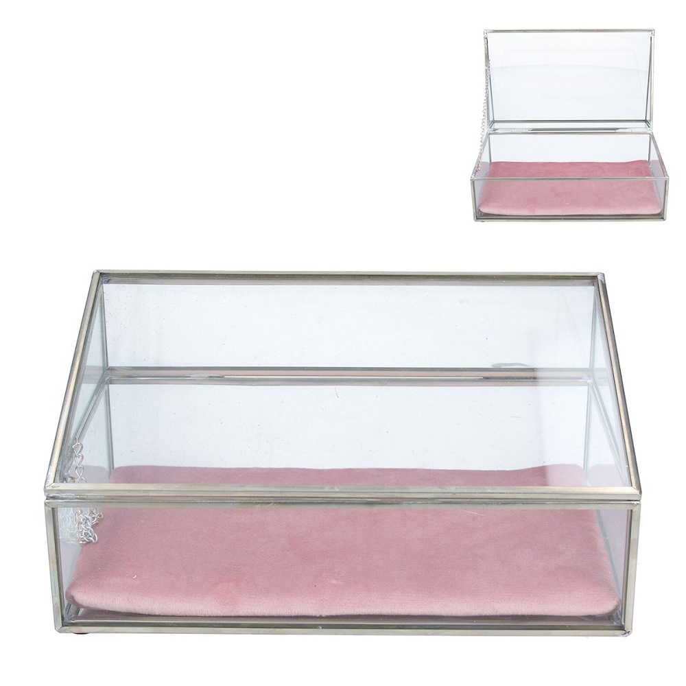 Gisela Graham Wooden Tea Bag Storage Container 4 compartments & glass lid By Gisela Graham  