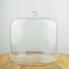 Handmade Glass Display Cover Cloche Dome Tall 24 cm With Plate Ø 25.5 cm