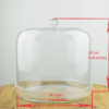 Handmade Glass Display Cover Cloche Dome Tall 24 cm With Plate Ø 25.5 cm