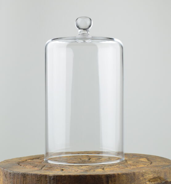Handmade Glass Display Cover Cloche Bell Dome With Knob Tall 18.5 cm x 10.5 cm