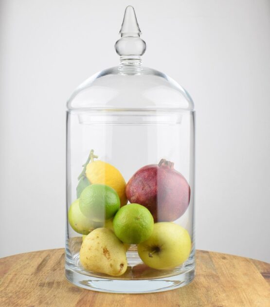 Handmade Glass Cookie Sweet Storage Jar With Lid H:37.5 cm