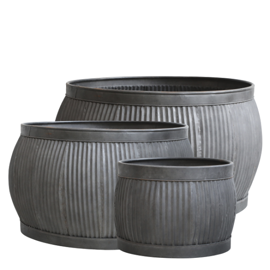 old-french-planters-with-grooves-set-of-3-o59cm-by-chic-antique