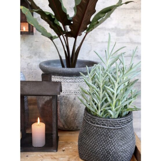 flower-pot-with-pattern-h29-cm-antique-black-by-chic-antique