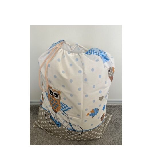 kids-cotton-drawstring-bag-60x50-cm-100-cotton-owls-on-bikes