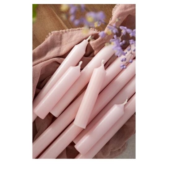 set-of-6-short-dinner-rustic-pink-candles-by-ib-laursen